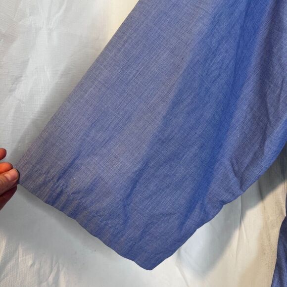 Imperial Classics Belted Robe Solid Blue Size OS Cotton Blend Lounge Wear - Picture 7 of 10